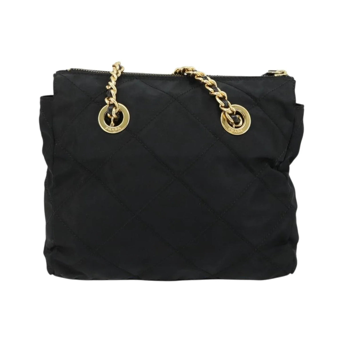 Prada Re-Edition 1995 Chain Quilted Tessuto, Black, Nylon, Shoulder Bag
