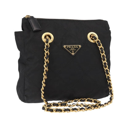 Prada Re-Edition 1995 Chain Tote Quilted Re-Nylon, Black, Nylon, Shoulder Bag
