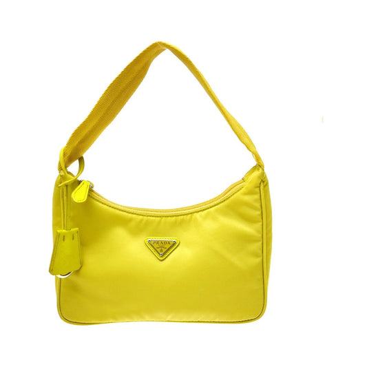 Prada Re-Edition 2000 Hobo Tessuto, Yellow, Nylon, Handbag