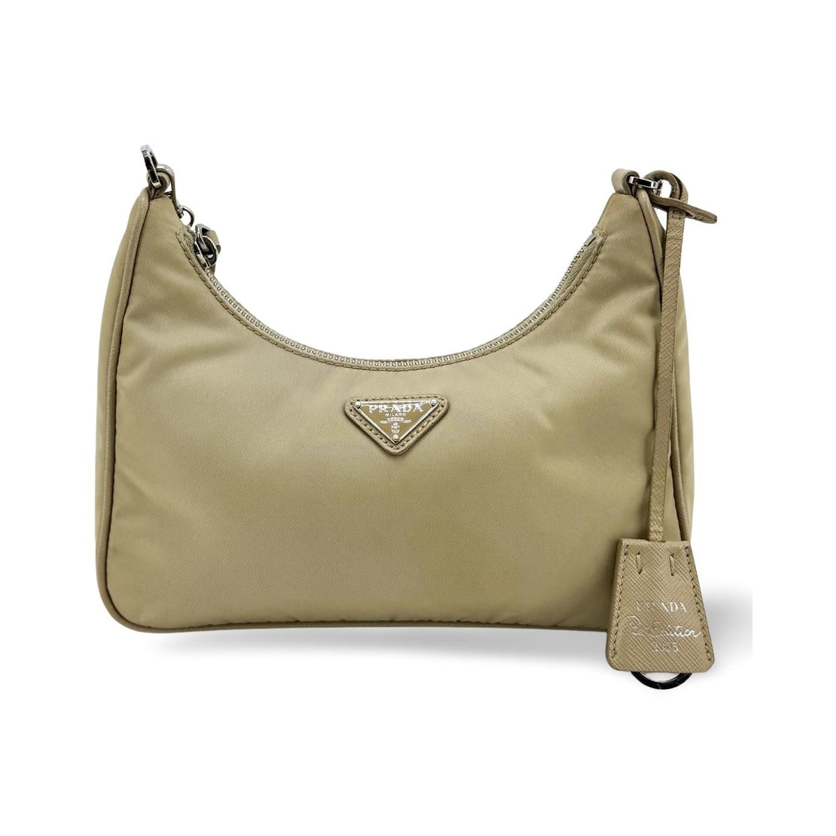 Prada Re-Edition 2005 Tessuto, Beige, Nylon, Shoulder Bag