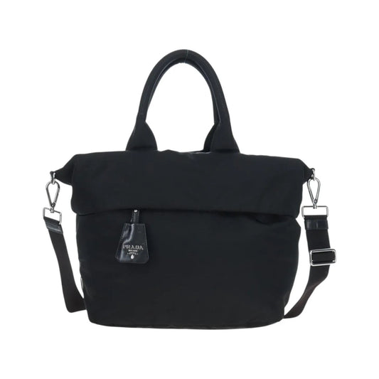 Prada Reversible Tote nylon, Black, Nylon, Handbag