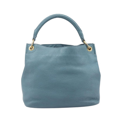 Prada Rolled Hobo Vitello Daino, Blue, Leather, Shoulder Bag