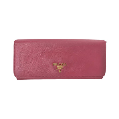 Prada Saffiano Leather, Pink, Leather, Wallet