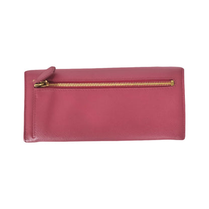 Prada Saffiano Leather, Pink, Leather, Wallet