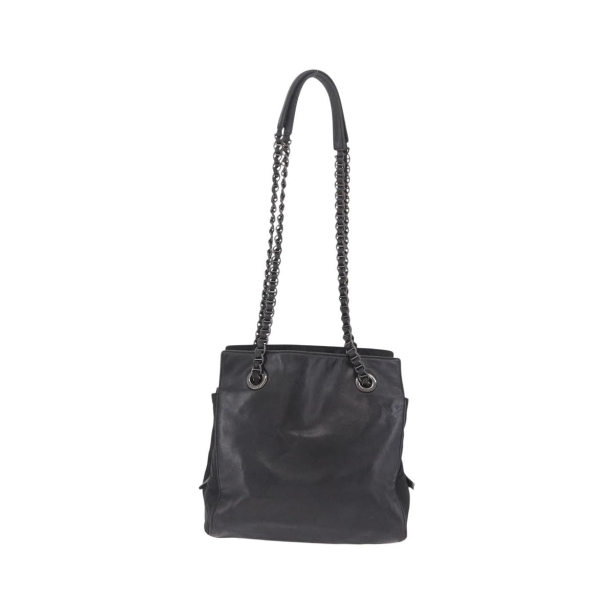 Prada Shoulder Leather, Black, Leather, Shoulder Bag