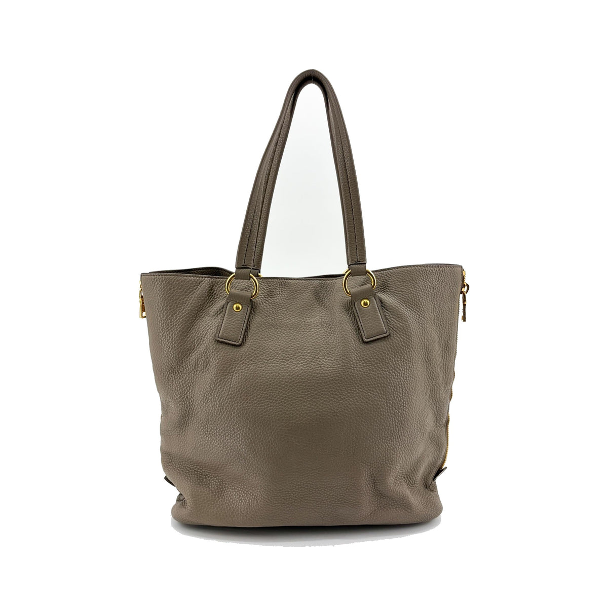 Prada Shoulder Python, Gray, Leather, Shoulder Bag