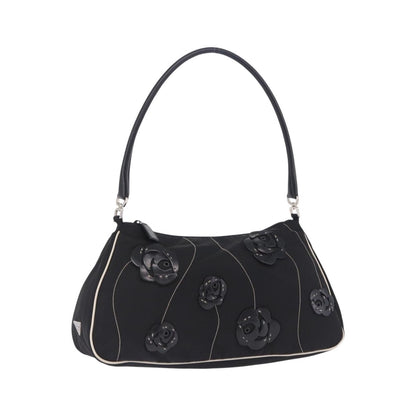 Prada Shoulder Tessuto, Black, Nylon, Shoulder Bag