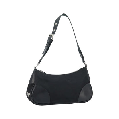 Prada Shoulder Tessuto, Black, Nylon, Shoulder Bag