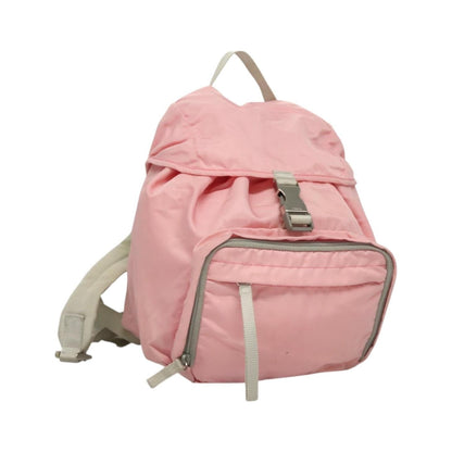 Prada Single Buckle Pocket Tessuto, Pink, Nylon, Backpack