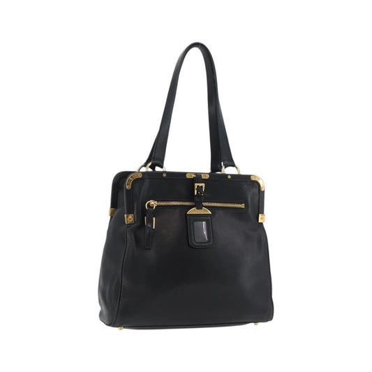 Prada Tote Leather, Black, Leather, Tote Bag