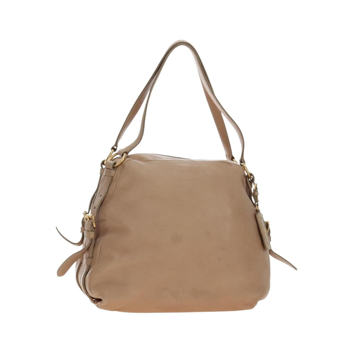 Prada Tote Leather, Beige, Leather, Tote Bag