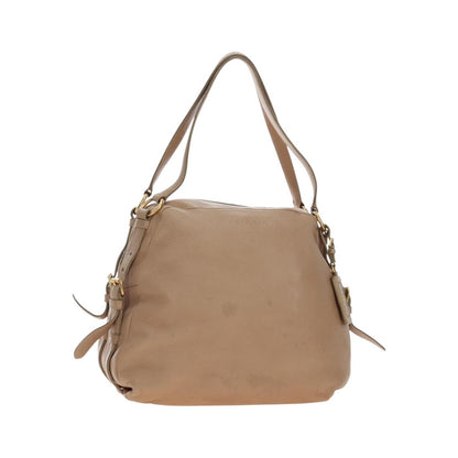 Prada Tote Leather, Beige, Leather, Tote Bag