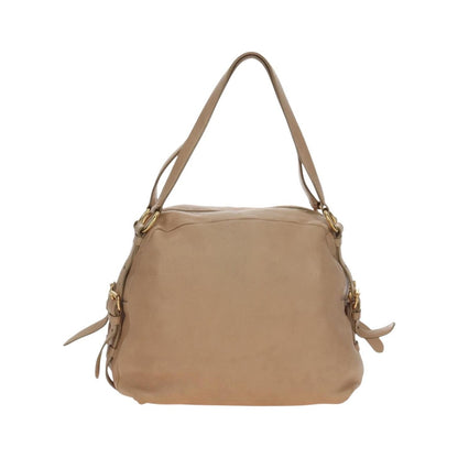 Prada Tote Leather, Beige, Leather, Tote Bag