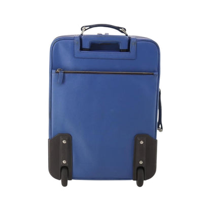 Prada Travel Saffiano Leather, Blue, Leather, Travel Bag