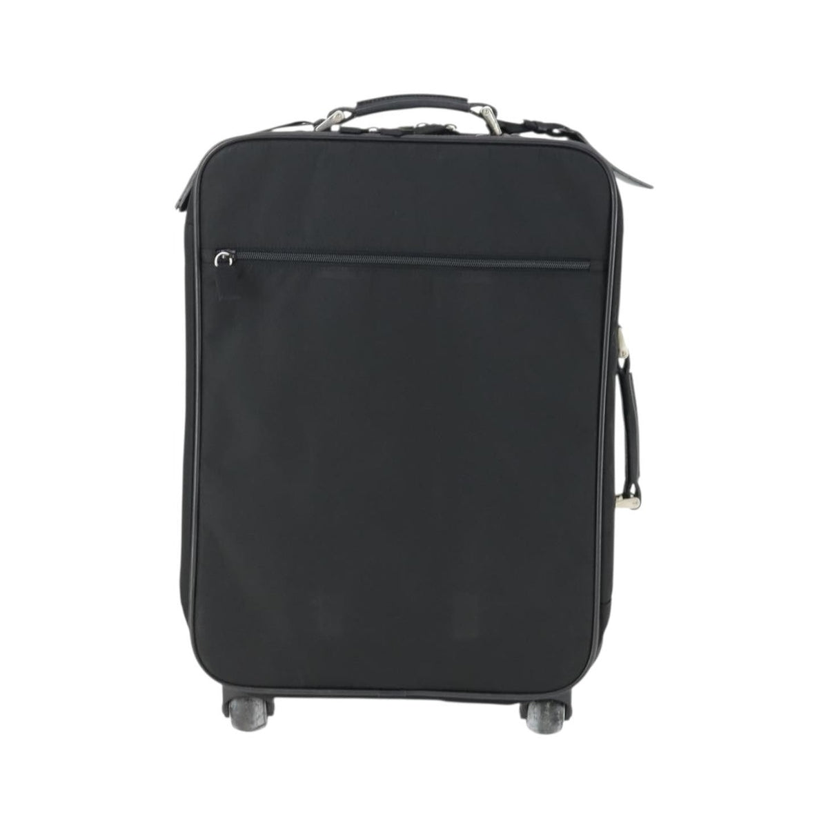Prada Trolley Rolling Luggage Tessuto and Saffiano Leather, Black, Nylon, Travel Bag