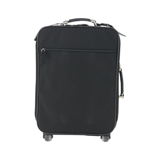 Prada Trolley Rolling Luggage Tessuto and Saffiano Leather, Black, Nylon, Travel Bag