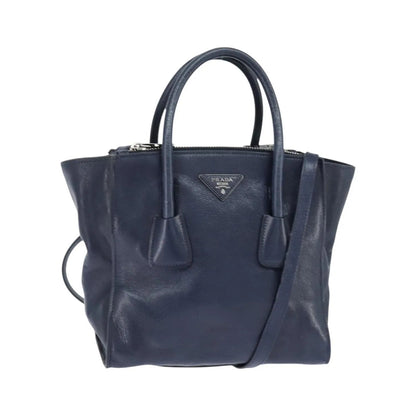 Prada Vintage Leather, Navy, Leather, Handbag