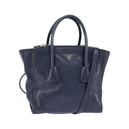 Prada Vintage Leather, Navy, Leather, Handbag