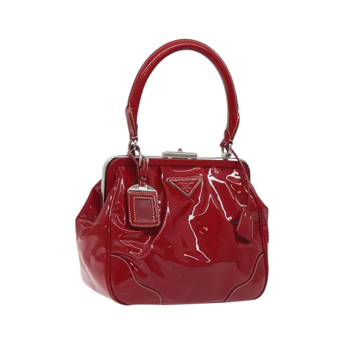 Prada Vintage Patent Leather, Red, Patent Leather, Handbag
