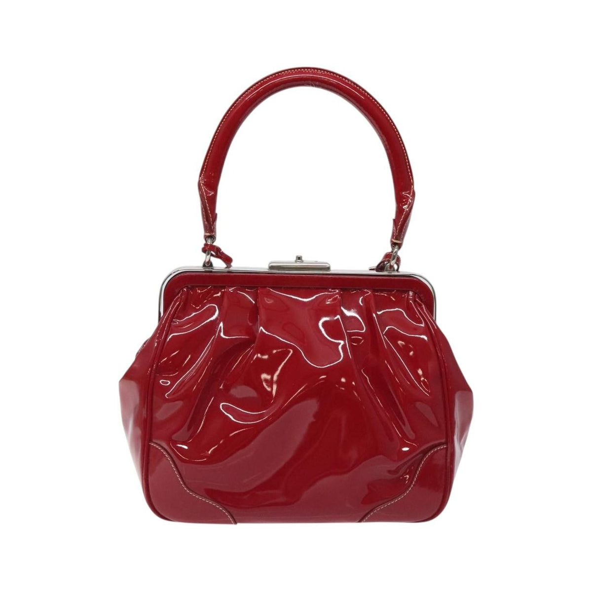 Prada Vintage Patent Leather, Red, Patent Leather, Handbag