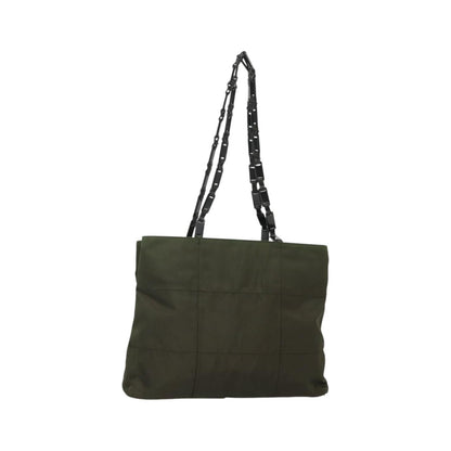 Prada Vintage Shoulder Bag Tessuto, Khaki, Nylon, Shoulder Bag