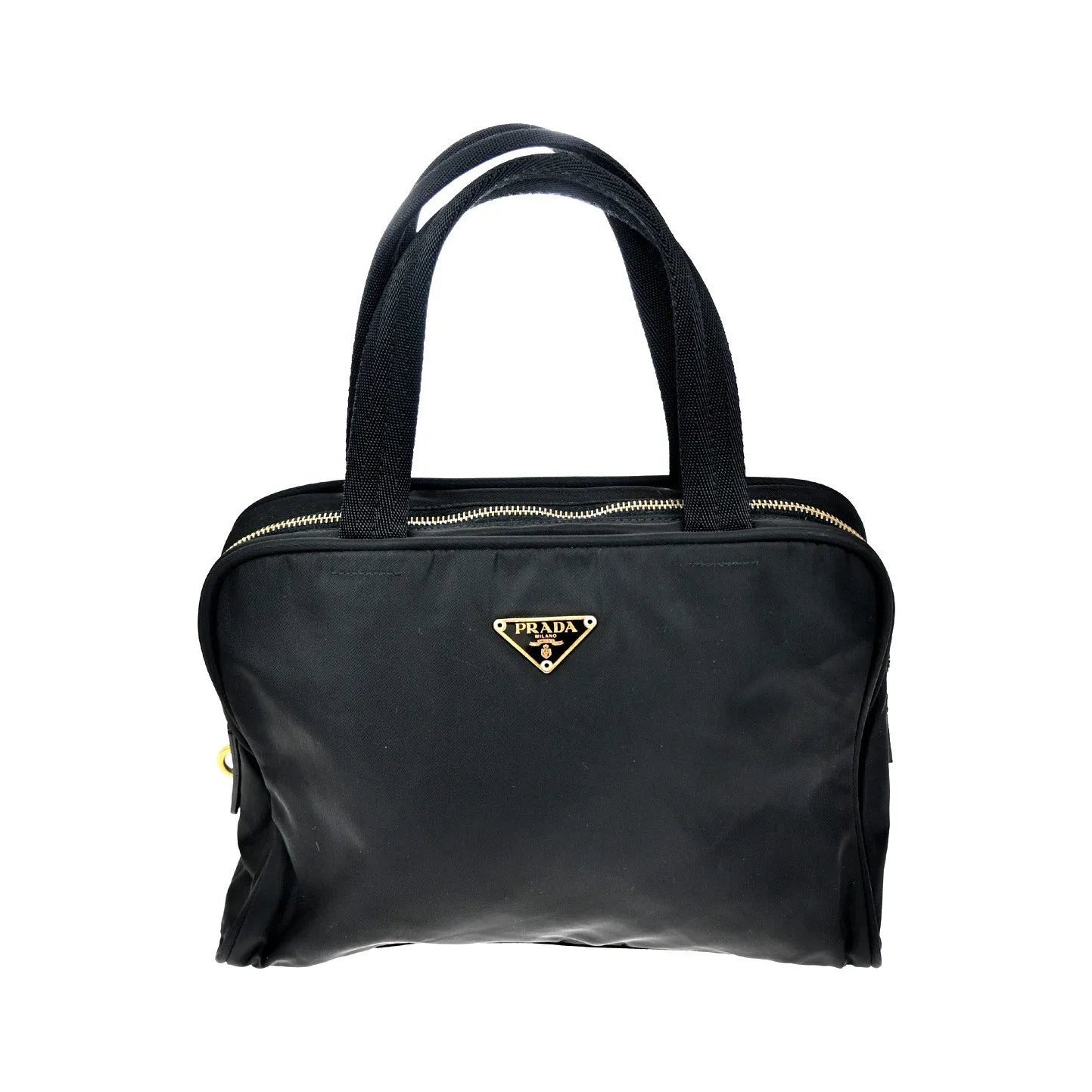 Prada Vintage Tessuto, Black, Nylon, Handbag