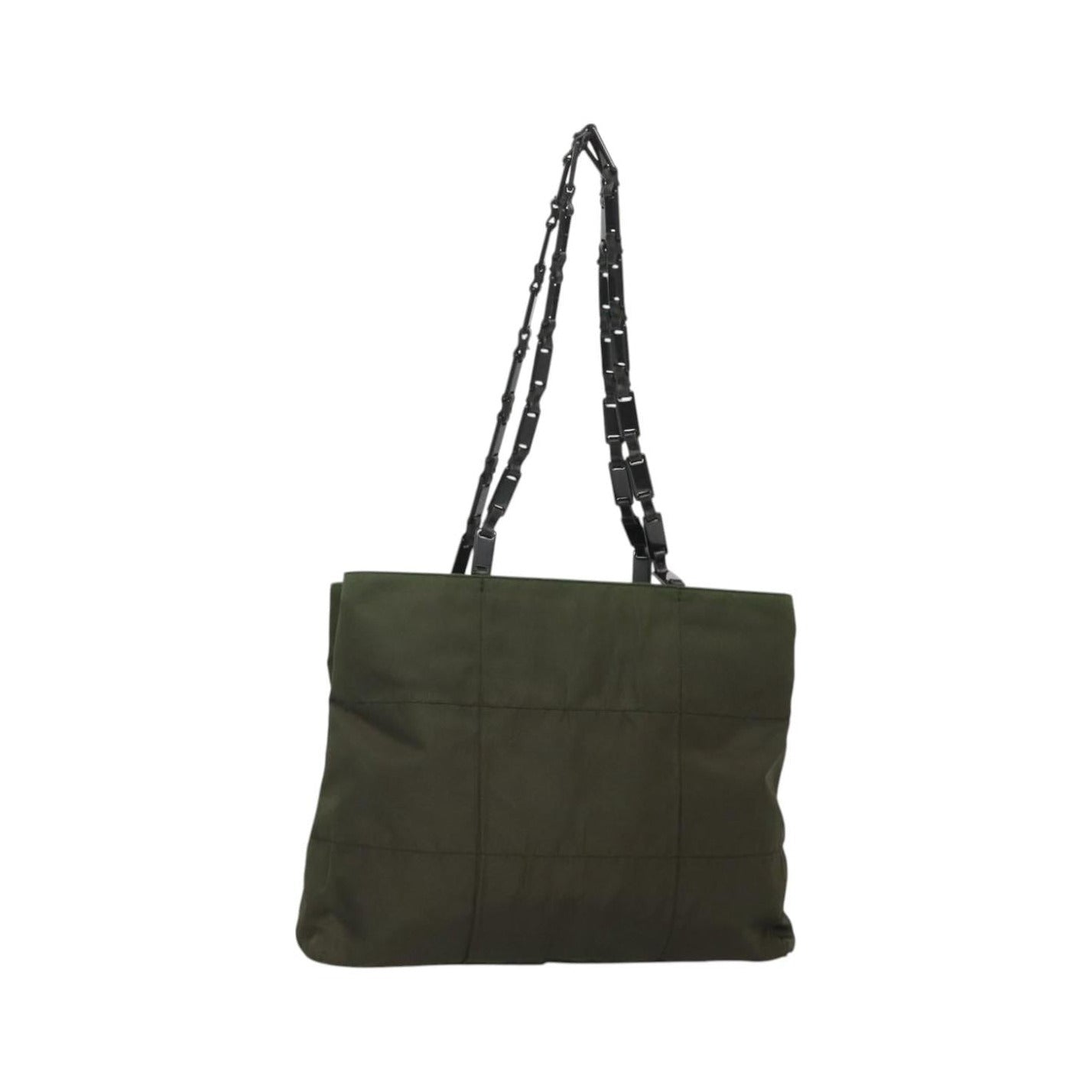 Prada Vintage Tessuto, Khaki, Nylon, Shoulder Bag