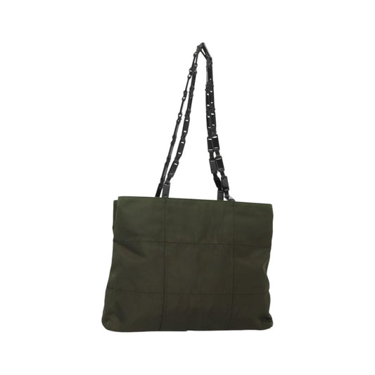 Prada Vintage Tessuto, Khaki, Nylon, Shoulder Bag