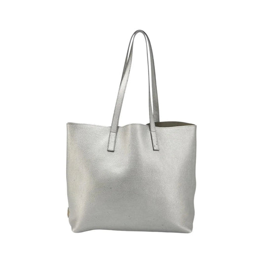 Prada Vintage Tote Leather, Silver, Leather, Tote Bag