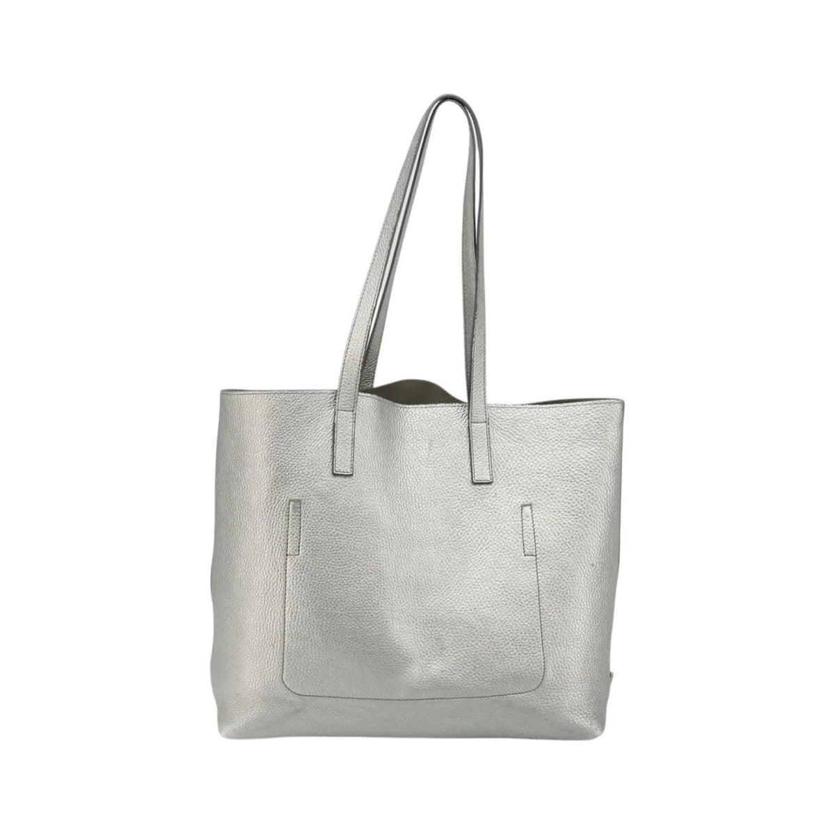 Prada Vintage Tote Leather, Silver, Leather, Tote Bag