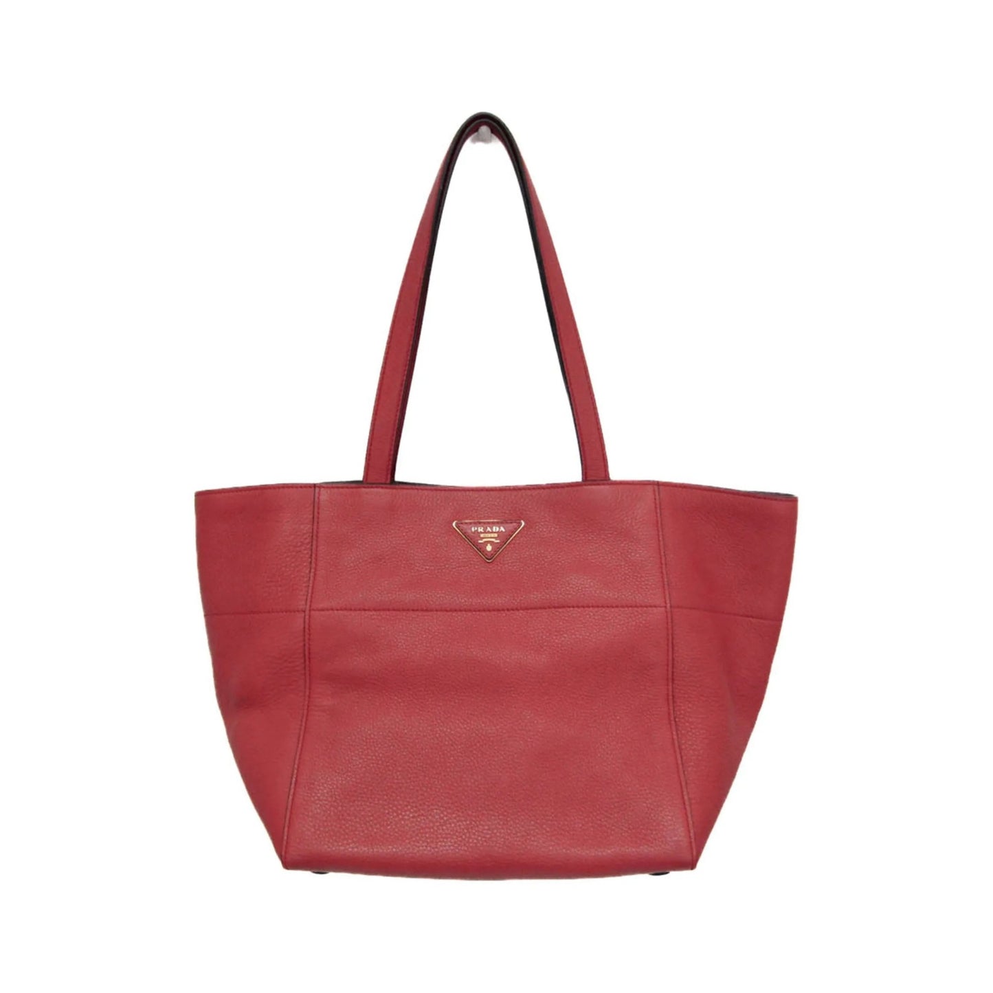 Prada Vintage Tote Leather, Red, Leather, Tote Bag