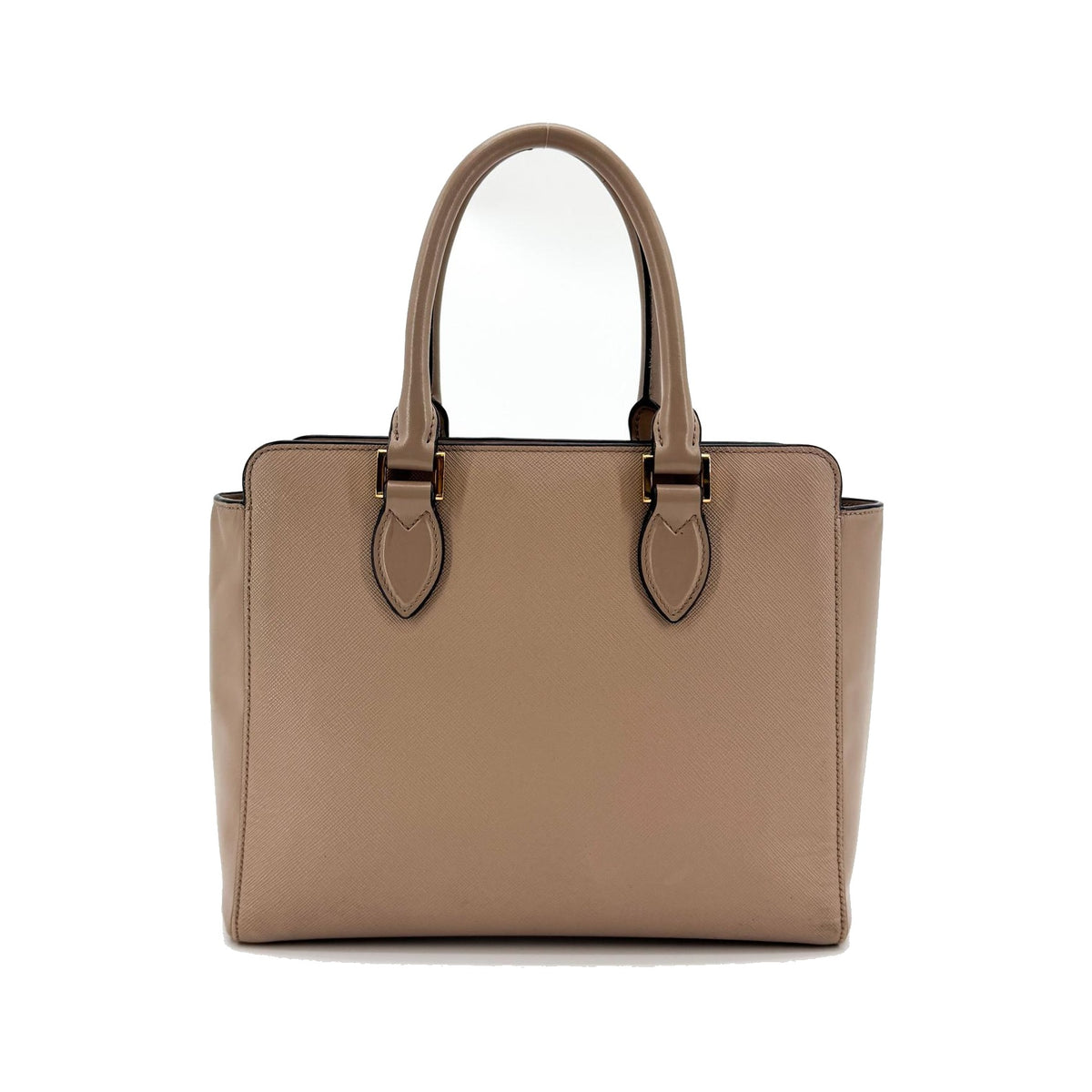 Prada Vintage Tote Leather, Beige, Leather, Tote Bag