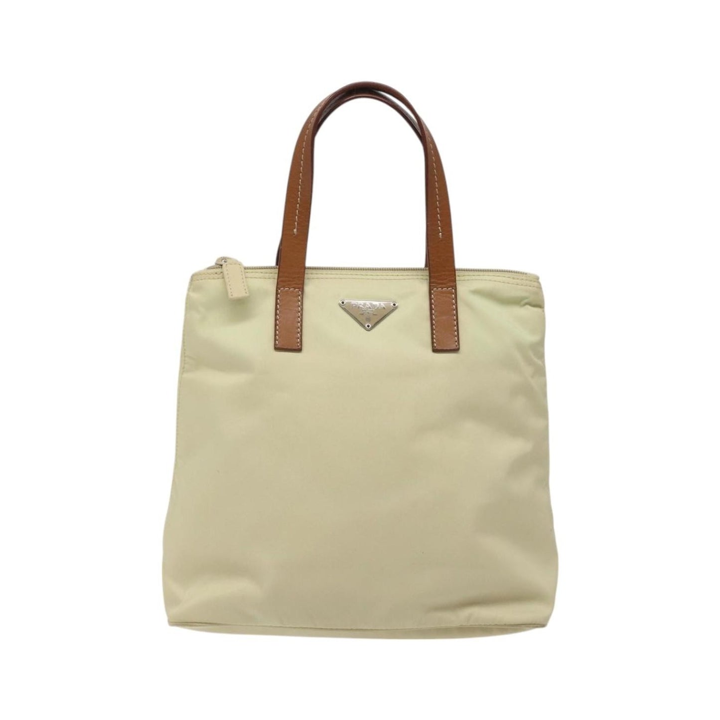 Prada Vintage Tote Tessuto, White, Nylon, Tote Bag