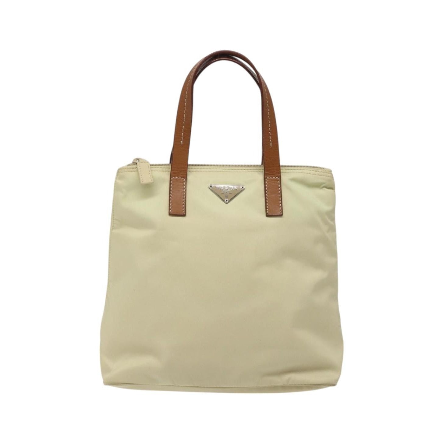 Prada Vintage Tote Tessuto, White, Nylon, Tote Bag