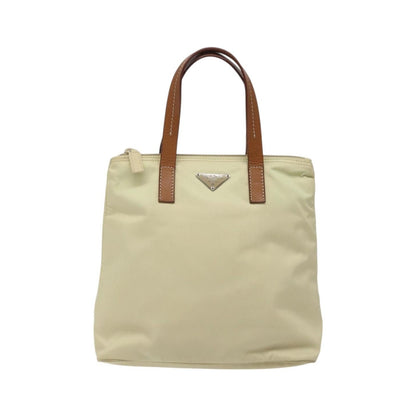 Prada Vintage Tote Tessuto, White, Nylon, Tote Bag
