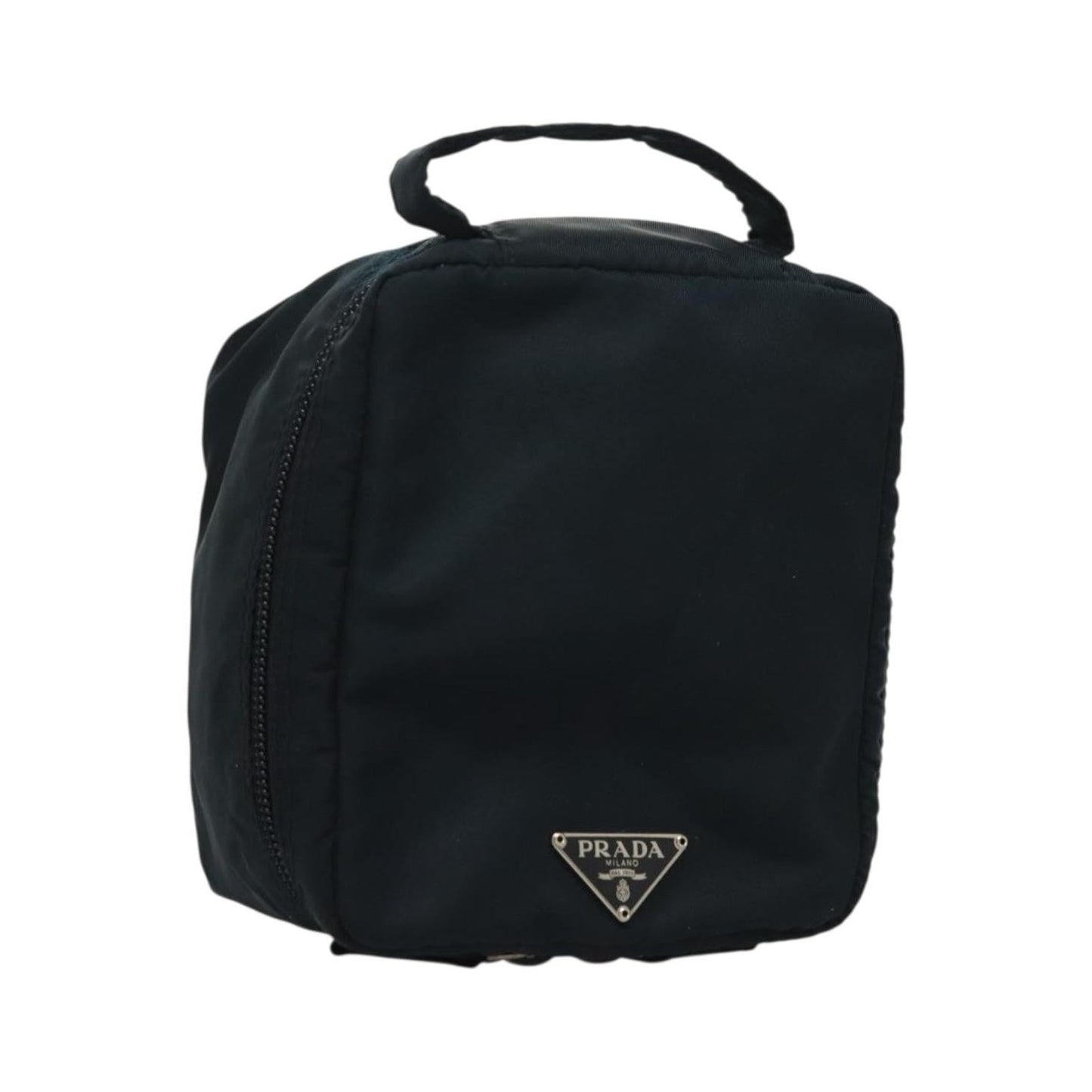 Prada Zip Around Toiletry Tessuto, Navy, Nylon, Clutch