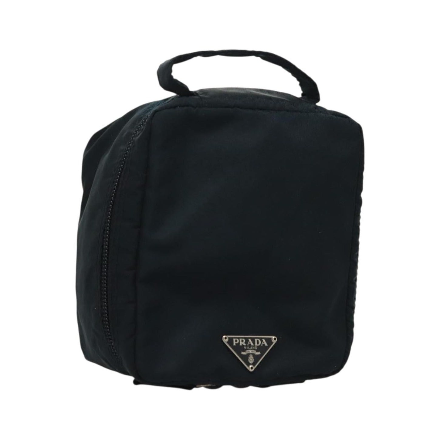 Prada Zip Around Toiletry Tessuto, Navy, Nylon, Clutch