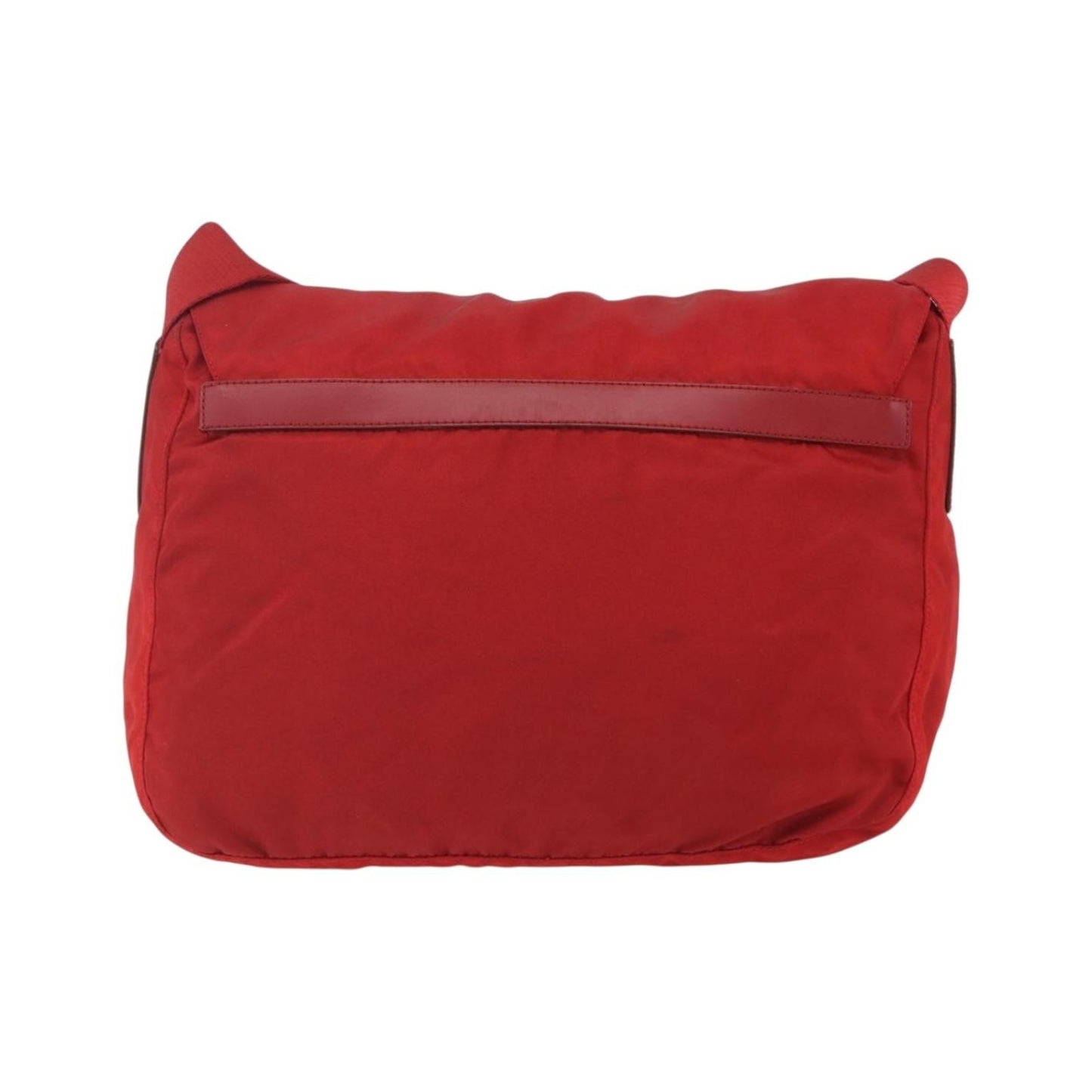 Prada Zip Buckle Messenger Bag Tessuto, Red, Nylon, Shoulder Bag