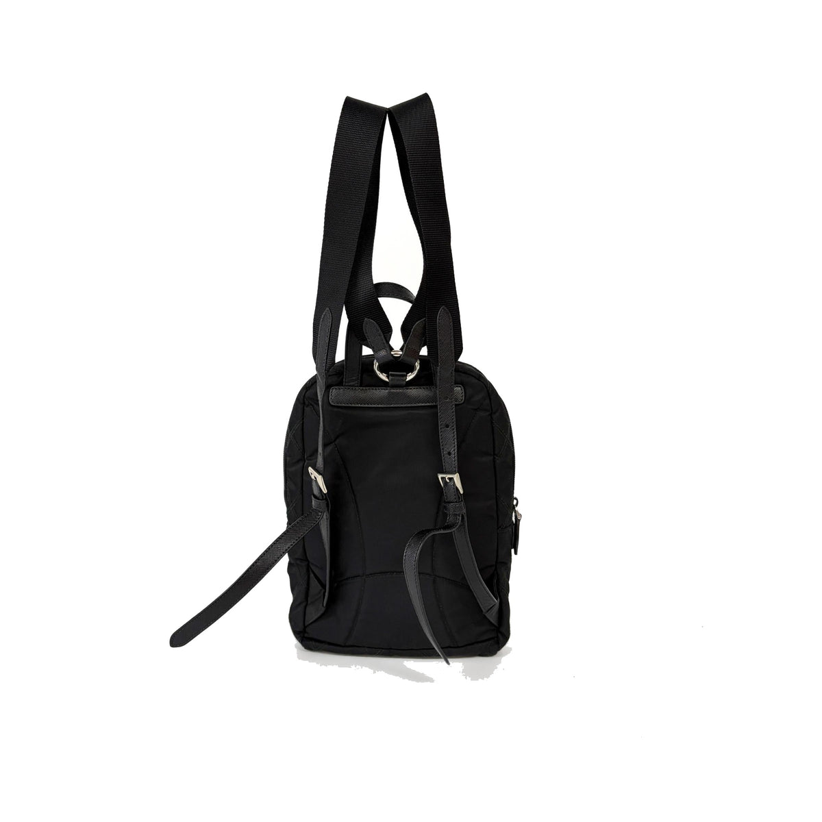 Prada Zip Sling Re-Nylon, Black, Nylon, Backpack