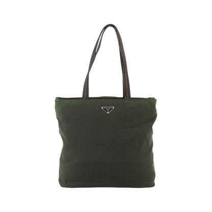 Prada Zip Tote Tessuto, Khaki, Nylon, Tote Bag