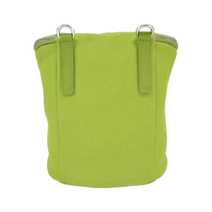 Prada Zipped Triangle Canvas, Green, Canvas, Crossbody Bag