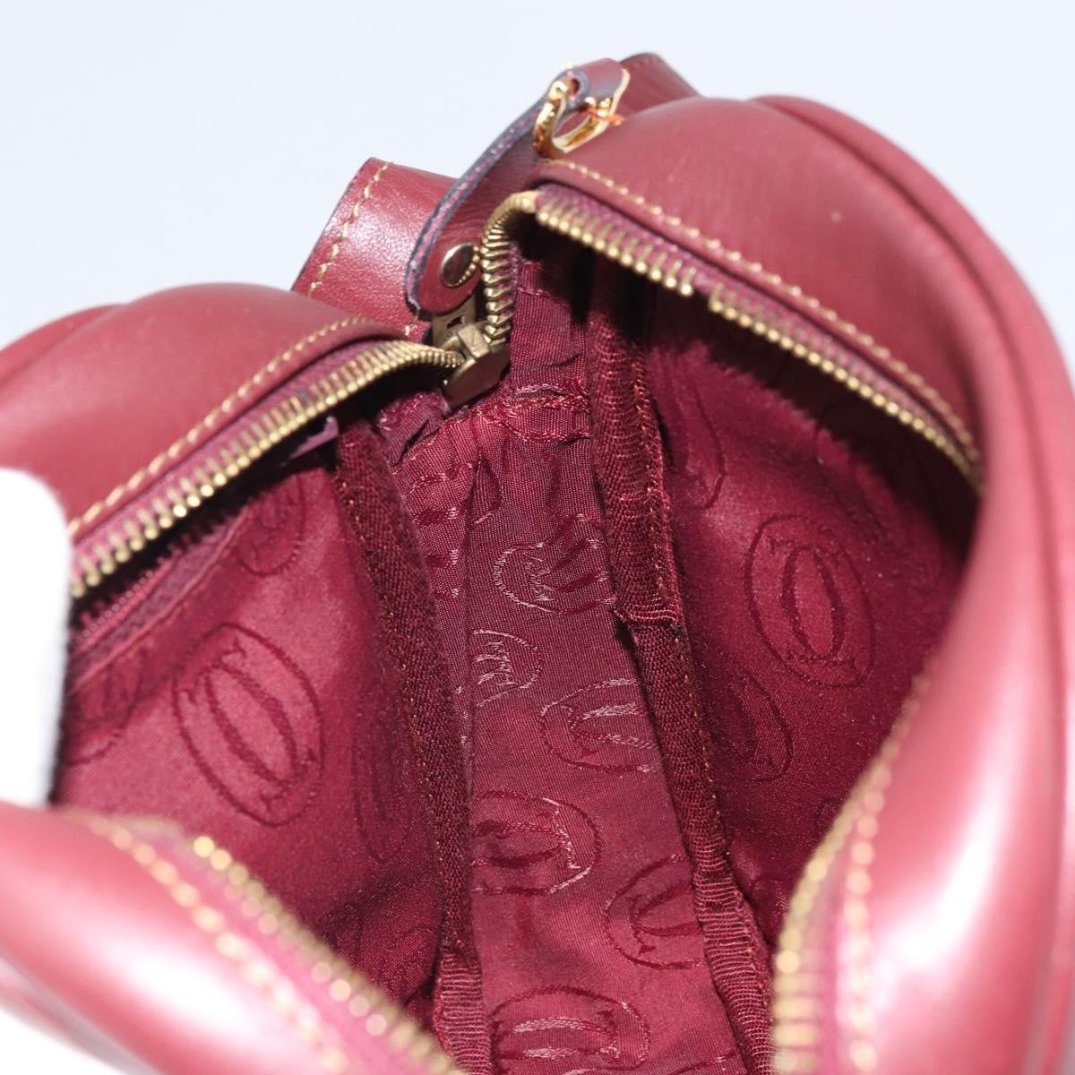 cartier Must de Cartier Shoulder Bag Leather, BURGUNDY, LEATHER, Shoulder bag