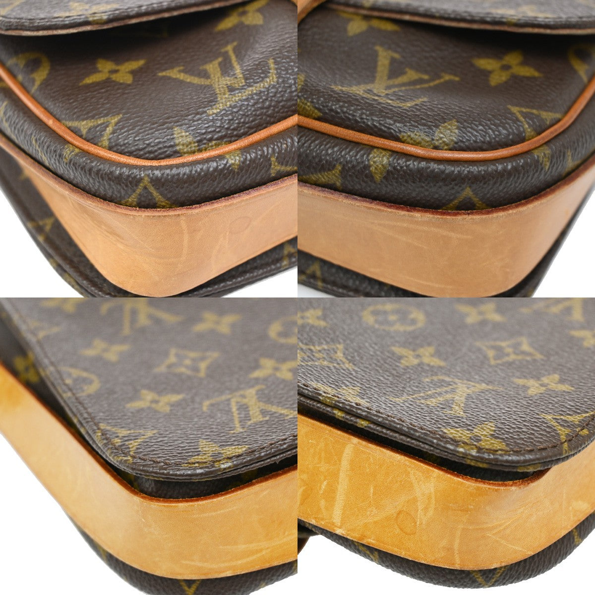 Louis Vuitton Cartouchiere Handbag Monogram Canvas, BROWN, CANVAS, Handbag