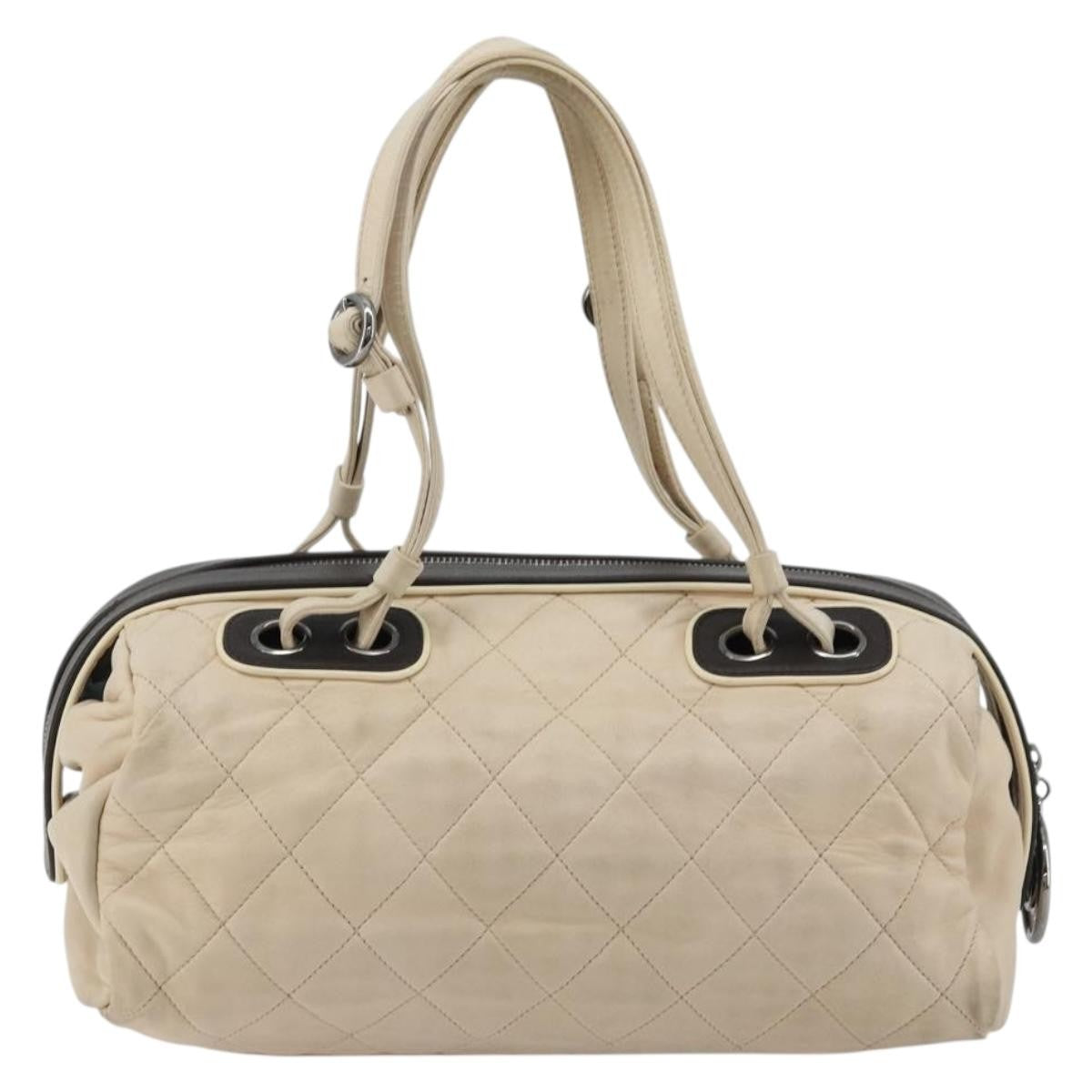 Chanel Matelassé Lambskin leather, Neutral, Leather, Handbag