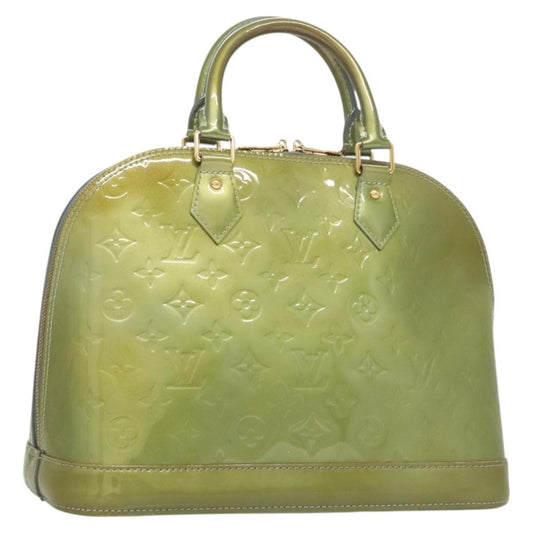 Louis Vuitton Alma Handbag Monogram Vernis, GREEN, PATENT_LEATHER, Handbag