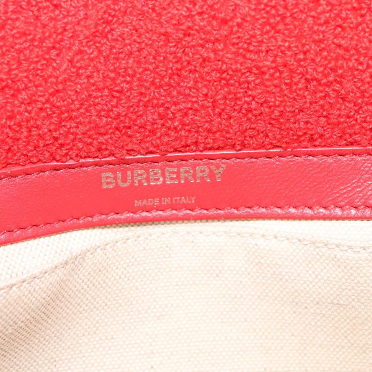 Burberry Lola Shoulder Bag Pile, RED, COTTON, Shoulder bag