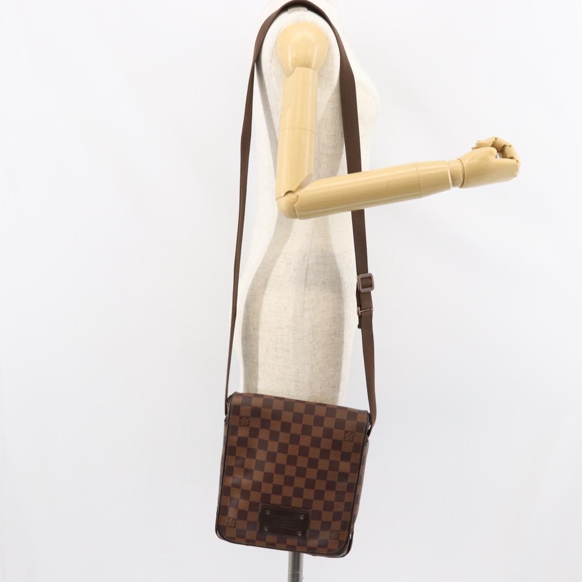 Louis Vuitton Brooklyn Handbag Damier, BROWN, CANVAS, Shoulder bag