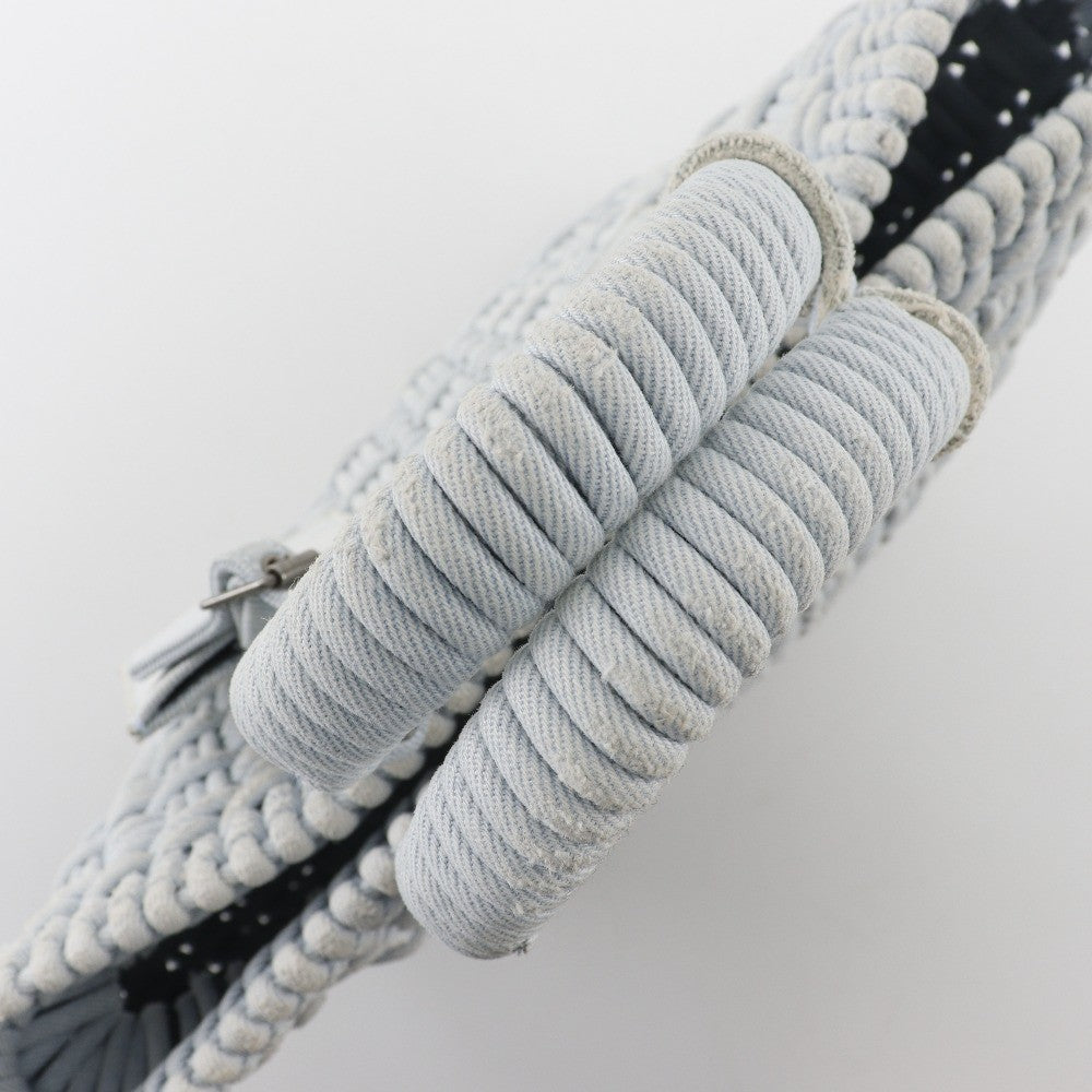 Balenciaga Bistro Panier Bag Woven Denim, BLUE, DENIM_JEANS, Handbag