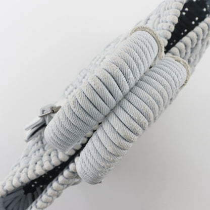 Balenciaga Bistro Panier Bag Woven Denim, BLUE, DENIM_JEANS, Handbag