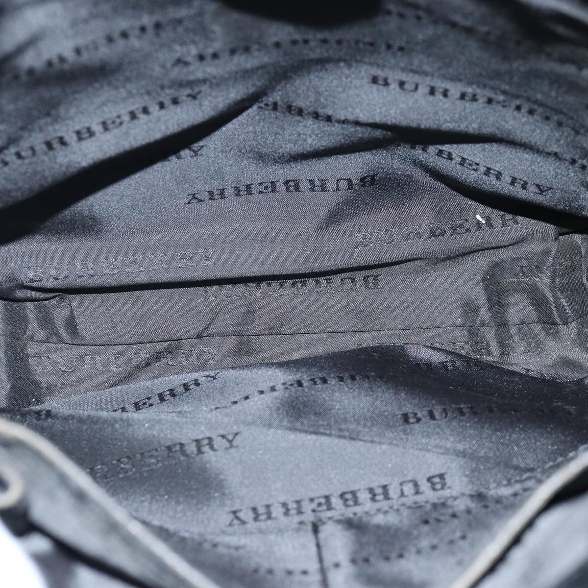 Burberry Front Pocket Flap Messenger Vintage Check Nylon and Nylon, BLACK, NYLON, Crossbody bag